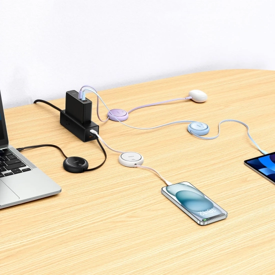 Kabel Baseus Free2Draw Mini USB-C – USB-C 100W 1 m czarny