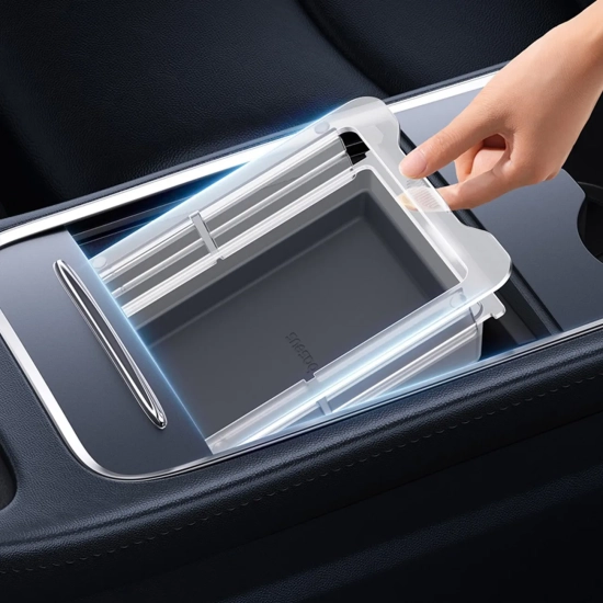 Baseus T-Space organizer do Tesla Model 3 Y szary