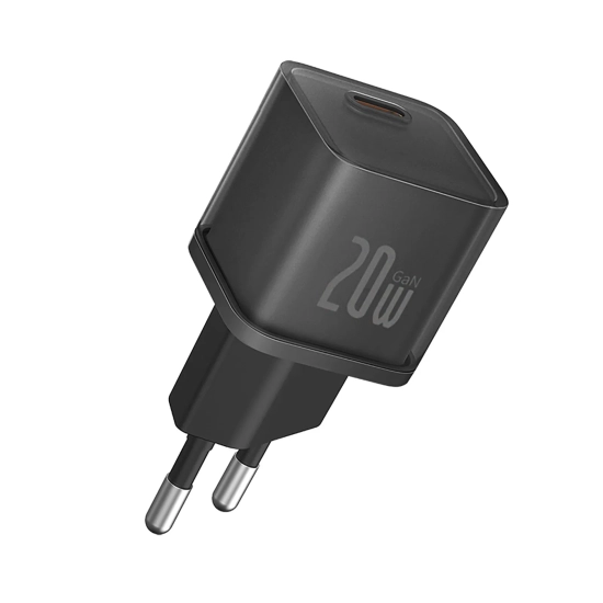 Ładowarka sieciowa Baseus GaN5S 20W USB-C czarna – zdjęcie główne dokładnego wariantu produktu.