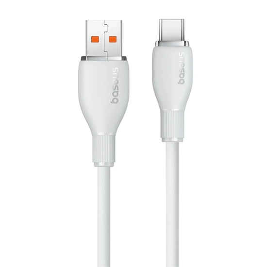 Kabel Baseus Pudding USB-A – USB-C 100W 1,2 m biały