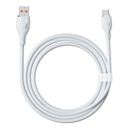 Kabel Baseus Pudding USB-A – USB-C 100W 1,2 m biały