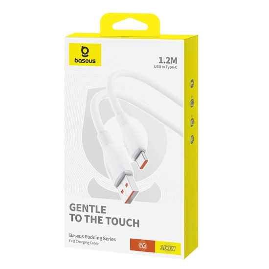 Baseus Pudding Series USB-A – USB-C 100 W 1,2 m biały