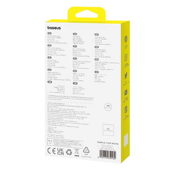 Baseus Kabel Pudding USB-A–USB-C 1,2 m 100 W czarny
