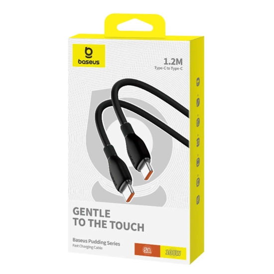 Baseus Pudding Series USB-C – USB-C 100 W 1,2 m czarny