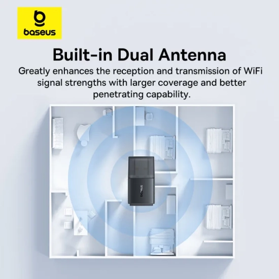 Baseus Karta Wi-Fi USB BS-OH169 300 Mb/s 2,4 GHz