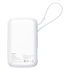 Baseus Qpow Pro+ powerbank 10000 mAh 22.5 W zwijany kabel biały