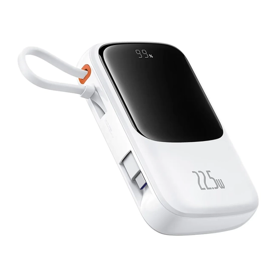 Power bank 10000mAh Qpow Pro+ 22.5W USB-C - biały