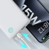 Powerbank 10000mAh 15W Airpow Lite z kablem USB-A - USB-C 30cm - biały
