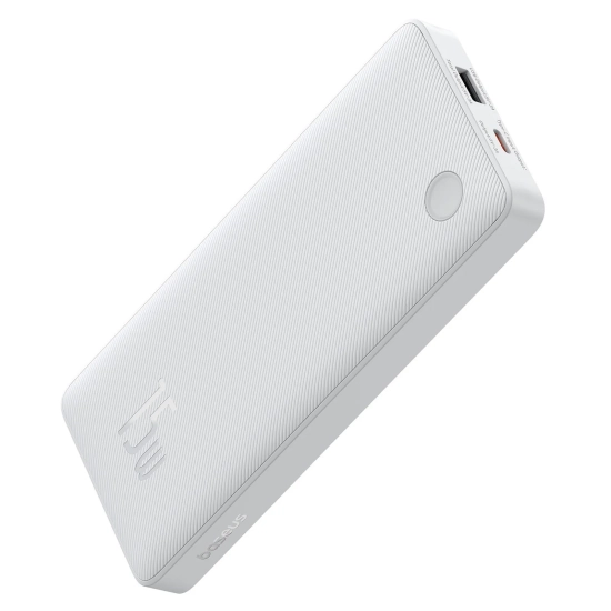 Baseus Airpow Lite powerbank 10000mAh 15W biały — wariant produktu marki Baseus, kolor biały, pojemność 10000mAh, moc do