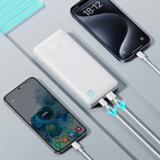 Baseus Airpow Lite powerbank 10000 mAh 15 W biały