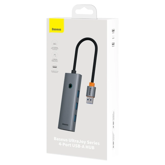 Baseus Hub USB UltraJoy 4x USB-A 3.0 5 Gb/s szary