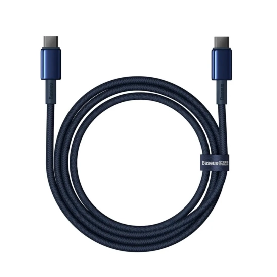 Baseus Kabel Tungsten Gold USB-C–USB-C 2 m 100 W niebieski