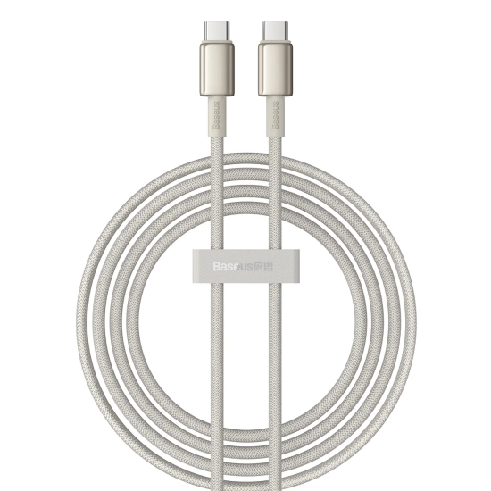 Kabel Baseus Tungsten Gold USB-C–USB-C 100 W 2 m – produkt w dokładnym wariancie wskazanym kodem P10319800G21-01, zgodny