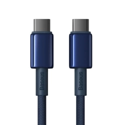 Baseus Tungsten Gold USB-C – USB-C 100W 1 m granatowy – przewód ze złączami USB-C – USB-C w kolorze granatowy.