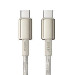 Baseus Tungsten Gold P10319800G21-00 USB-C – USB-C 100W 1 m złoty – przewód ze złączami USB-C – USB-C w kolorze złoty.