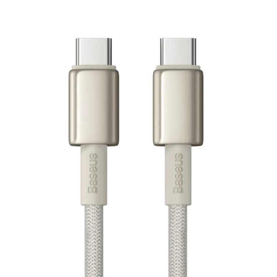 Baseus Tungsten Gold P10319800G21-00 USB-C – USB-C 100W 1 m złoty – przewód ze złączami USB-C – USB-C w kolorze złoty.
