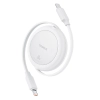 Baseus Kabel Free2Pull Mini USB-C–USB-C 60 W 1 m biały