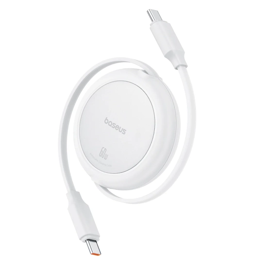 Baseus Kabel Free2Pull Mini USB-C–USB-C 60 W 1 m biały