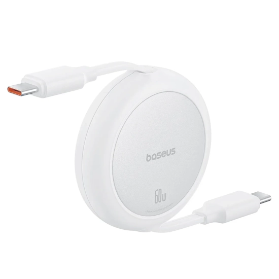 Baseus Kabel Free2Pull Mini USB-C–USB-C 60 W 1 m biały