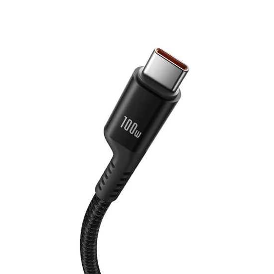 Baseus Kabel Fish-Eye USB-C–USB-C 100 W 1 m czarny