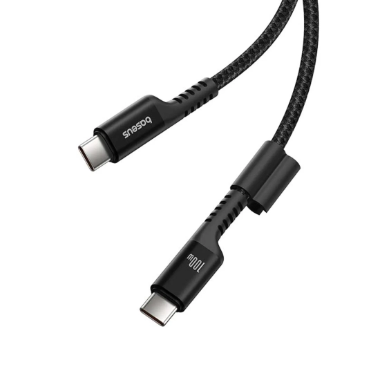 Baseus Kabel Fish-Eye USB-C–USB-C 100 W 1 m czarny