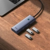 Hub USB-C Baseus UltraJoy 5w1 HDMI 4K 4x USB-A szary