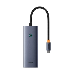 Hub USB-C Baseus UltraJoy 5w1 HDMI 4K 4x USB-A szary