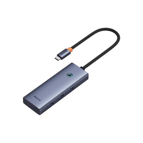 Hub USB-C Baseus UltraJoy 5w1 HDMI 4K 4x USB-A szary