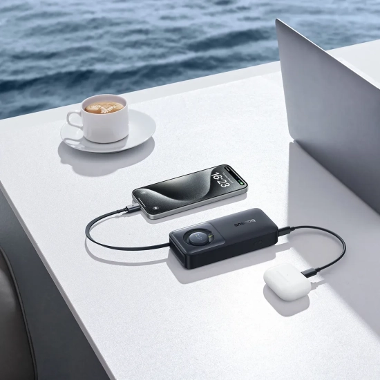 Powerbank 10000mAh 30W z portem USB-C i rozwijanym kablem USB-C Free2Pull