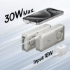 Baseus Free2Pull powerbank 10000 mAh 30 W zwijany kabel szary