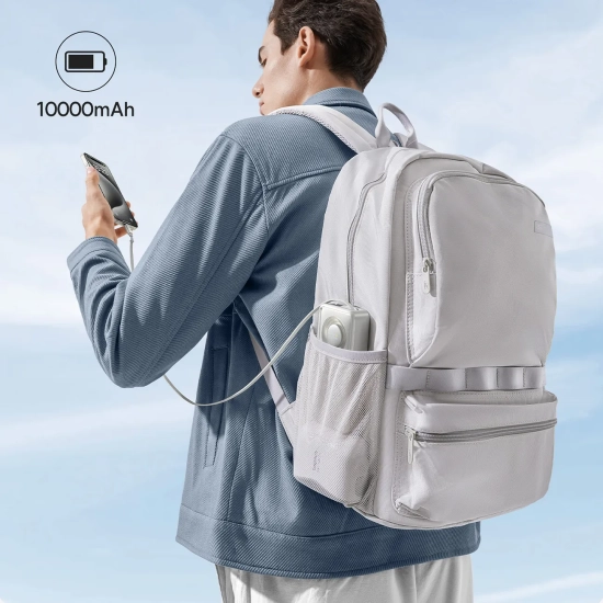 Baseus Free2Pull powerbank 10000 mAh 30 W zwijany kabel szary