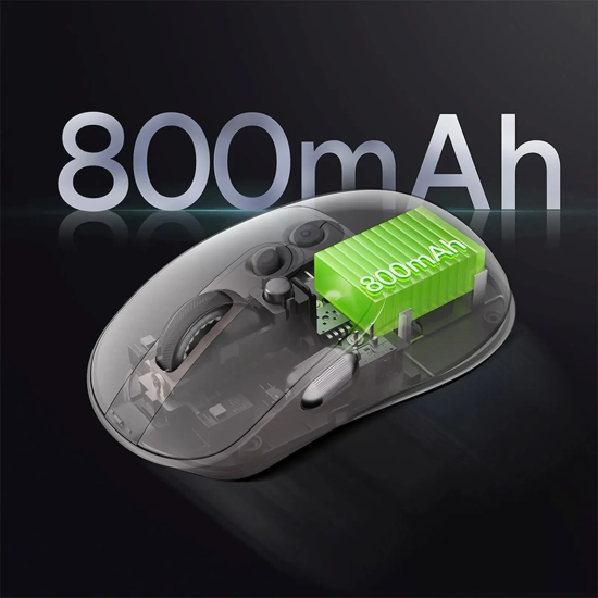 Mysz bezprzewodowa z akumulatorem wskaźnikiem baterii 4000DPI 800mAh