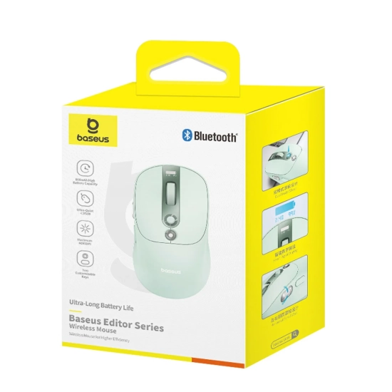 Baseus Mysz bezprzewodowa Editor 4000 DPI 800 mAh zielona