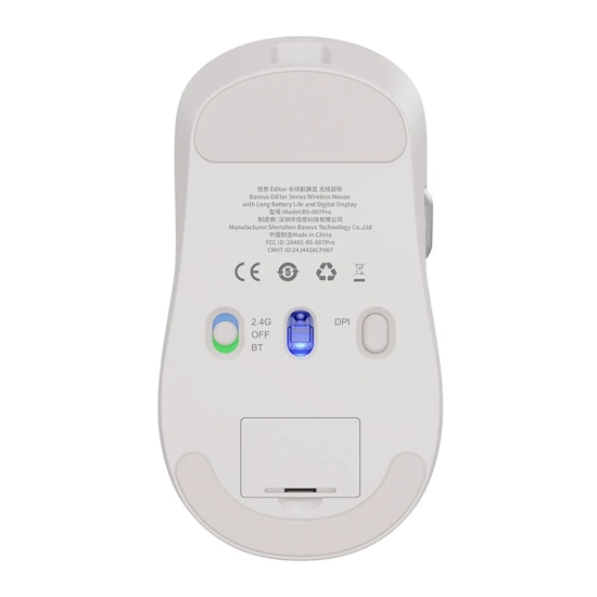 Mysz bezprzewodowa z akumulatorem wskaźnikiem baterii 4000DPI 800mAh