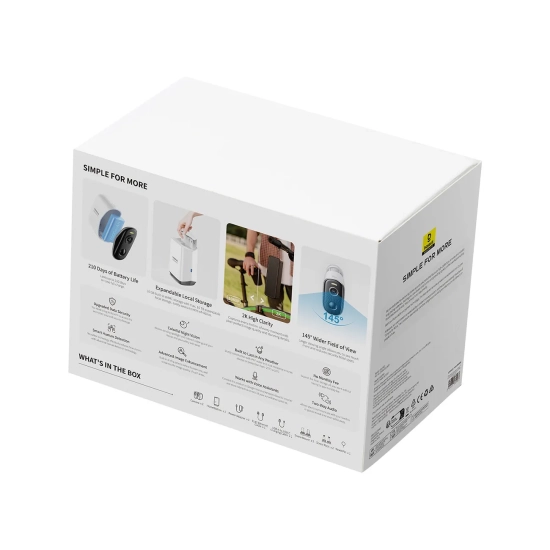 Baseus Zestaw monitoringu Security N1 2K 2 kamery 16 GB