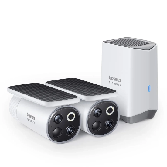 Baseus Security S1 Pro Dual zestaw monitoringu 3K solarny biały