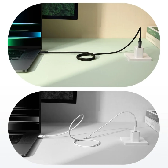 Kabel Baseus Tungsten Gold Magnetic USB-C – USB-C 100W 1 m czarny