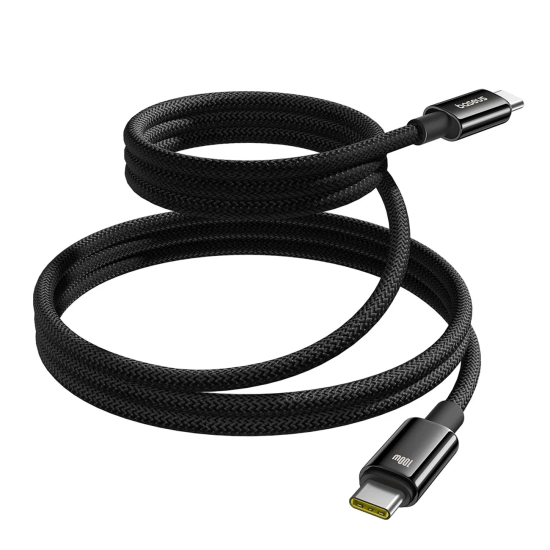 Baseus Tungsten Gold Magnetic USB-C – USB-C 100 W 1 m czarny