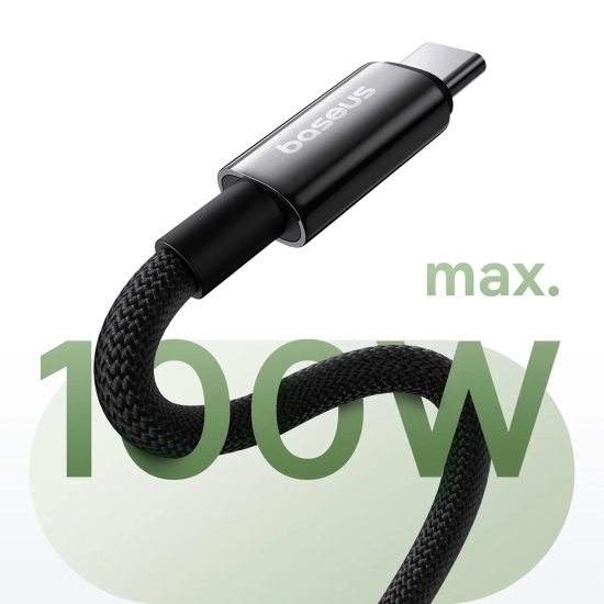Baseus Tungsten Gold Magnetic USB-C – USB-C 100 W 1 m czarny