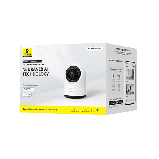 Baseus Kamera IP Security P1 Pro 3K Wi-Fi microSD biała