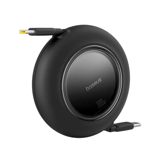 Kabel Baseus Free2Pull Mini USB-C 100W 2 m czarny
