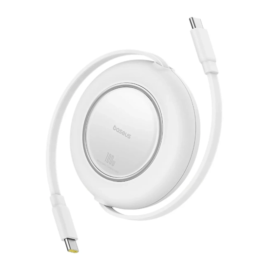 Kabel Baseus Free2Pull Mini USB-C 100W 2 m biały