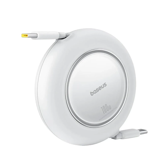 Kabel Baseus Free2Pull Mini USB-C 100W 2 m biały