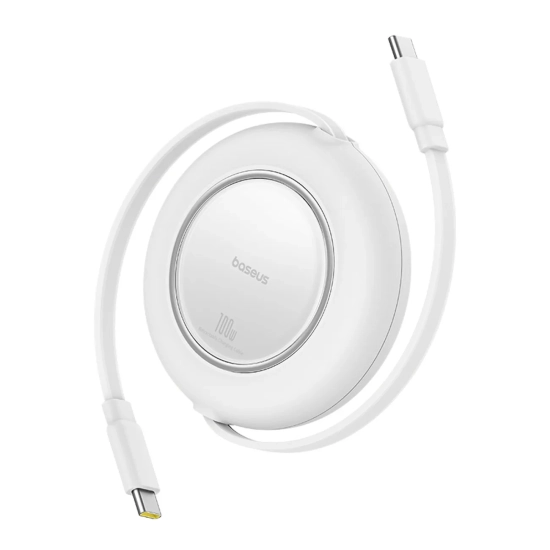 Baseus Free2Pull Mini USB-C – USB-C 100 W 2 m biały