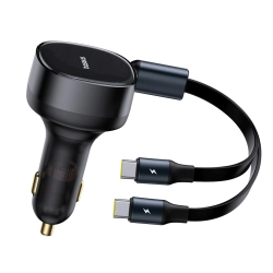 Ładowarka samochodowa Baseus Enjoyment 33W 2x USB-C czarna – zdjęcie główne dokładnego wariantu produktu.