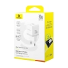 Baseus Palm ładowarka sieciowa 30 W USB-C USB-A biała