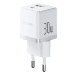 Baseus Palm ładowarka sieciowa 30W USB-C USB-A biała — wariant produktu marki Baseus, kolor biały, moc do 30W.