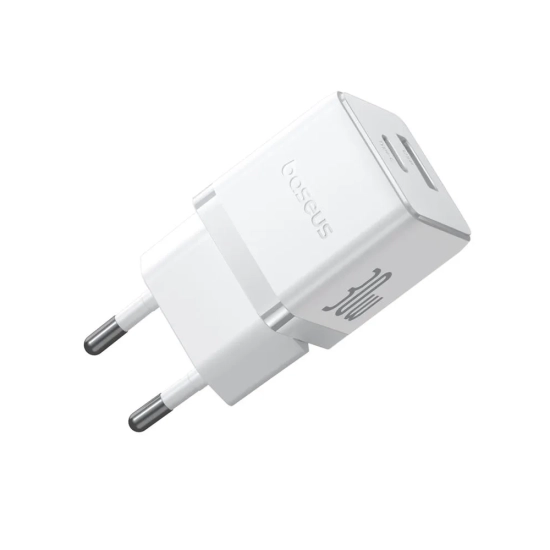 Baseus Palm ładowarka sieciowa 30 W USB-C USB-A biała