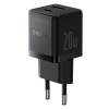 Baseus Palm ładowarka sieciowa 20 W USB-C USB-A czarna