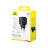 Baseus Palm ładowarka sieciowa 20 W USB-C USB-A czarna